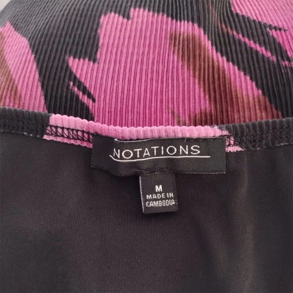 Notations Black Textured Ruffled Tiered Sleeveless Blouse Size M - Picture 10 of 10